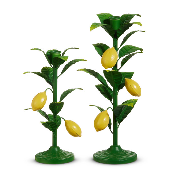 Raz 12.5" Lemon Vine Candlesticks Summer Home Decor 4657218 -2