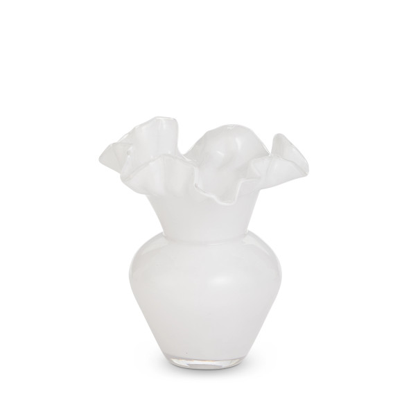 Raz 8" or 14.5" White Ruffle Vase Spring Home Decor -2