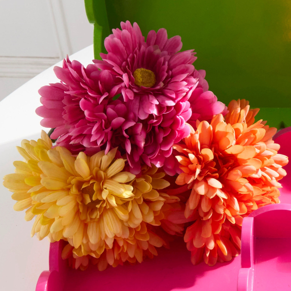 Raz Set of 3 12" Gerber Daisy Bundle Spring Floral Decor F4622623