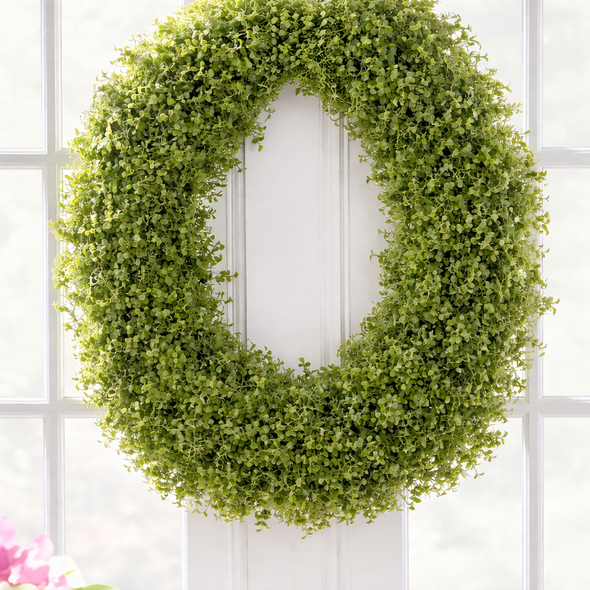 Raz 32" Oval Sedum Spring Wreath W4622729-3