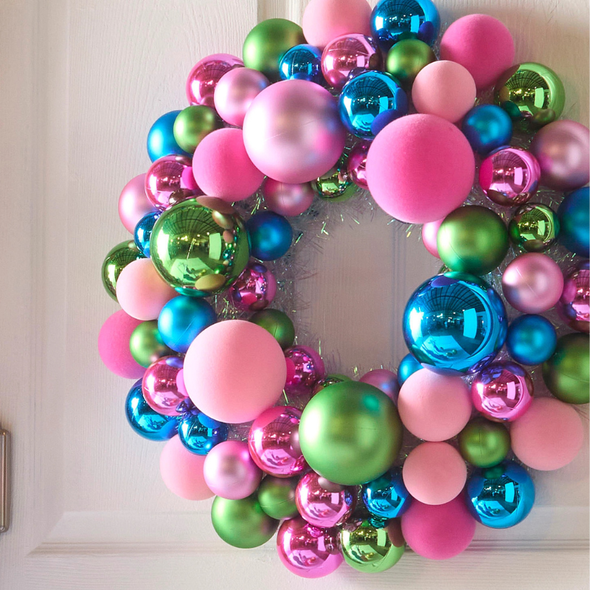 Raz 21" Multicolor Ball Easter Wreath W4632742