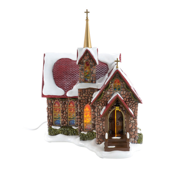 Department 56 Snow Village 50th Year Anniversary Chapel Of Abundant Grace Building 6018429 -2