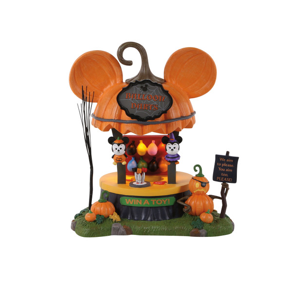 Department 56 Disney Mickey's Pumpkintown Balloon Darts Game 6018443