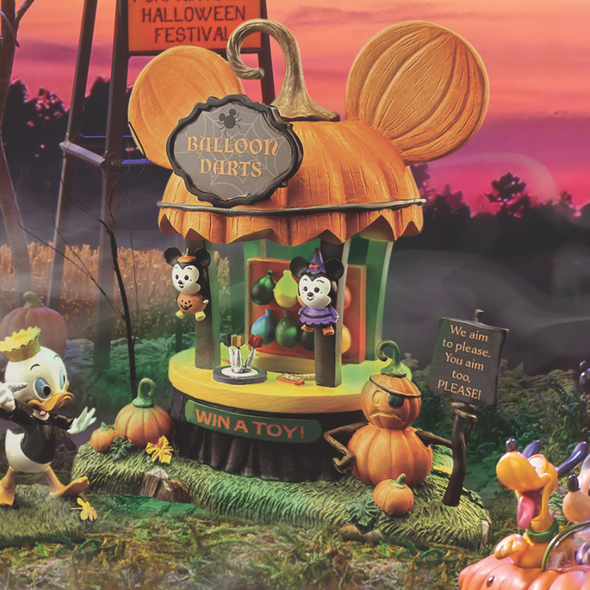 Department 56 Disney Mickey's Pumpkintown Balloon Darts Game Building 6018443