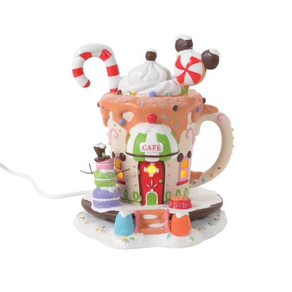 Department 56 Disney Christmas Village Mickey's Peppermint Cafe Building 6018368