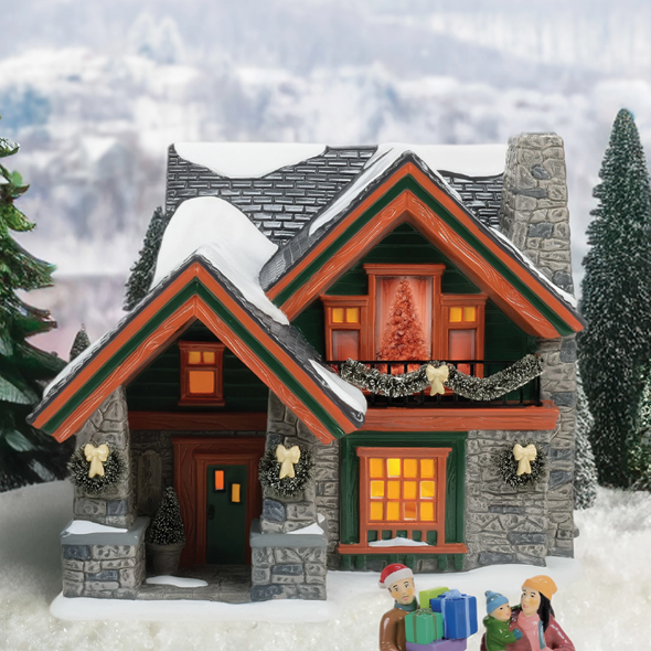 Department 56 Snow Village Christmas Lodge Building 6018301