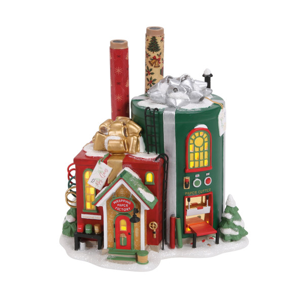 Department 56 North Pole Village Wrapping Paper Factory Building 6018362