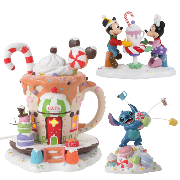 Department 56 Disney Village Mickey's Peppermint Village 2026 Set -2