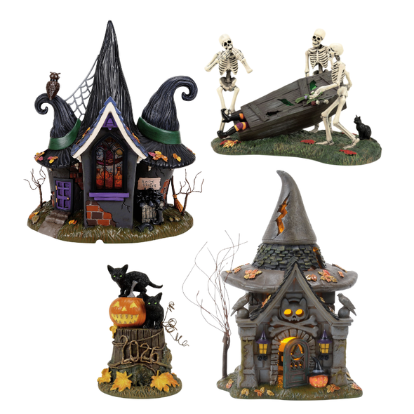 Department 56 50 Year Anniversary Halloween Village Set