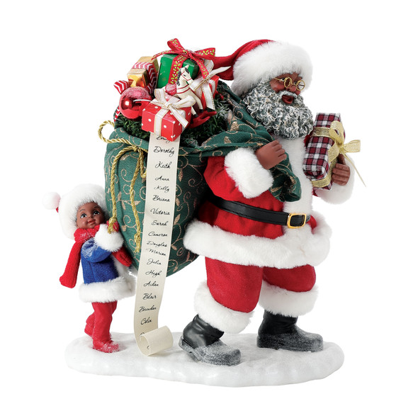 Department 56 Possible Dreams African American Santa Evergreen