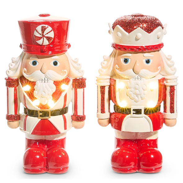 Raz 7" Lighted Nutcracker Figures Set of 2 4501639