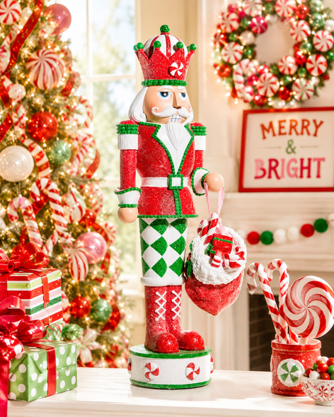 Raz 24" Nutcracker with Giftbag Figure 4501640-2