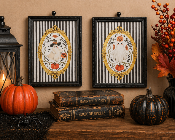 Raz 8" A Sweet Haunting Wall Art Halloween Decoration 4636568-2