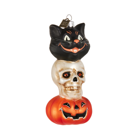 Raz Eric Cortina 5.25" Midnight Trio Glass Halloween Ornament 4653204