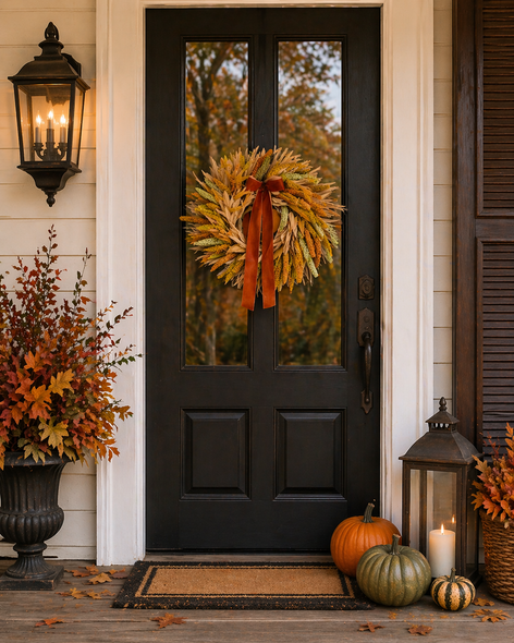 Raz 24" Fall Astilbe Wreath W4608008-2