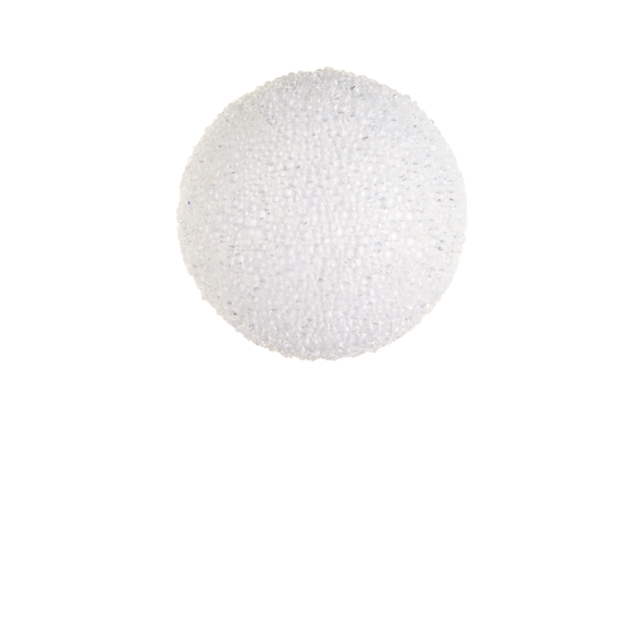 Raz 6" or 8" Iced White Ball Christmas Ornament -2