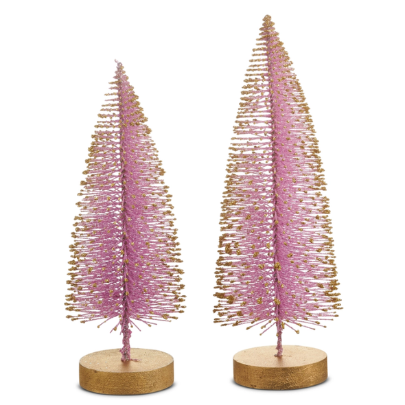 Raz 12" Purple Bottle Brush Tree Set Christmas Decoration 4606797 -2