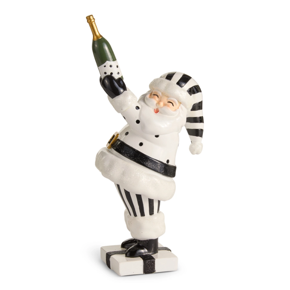 Raz 15" Champagne Service Santa Christmas Figure 4610495