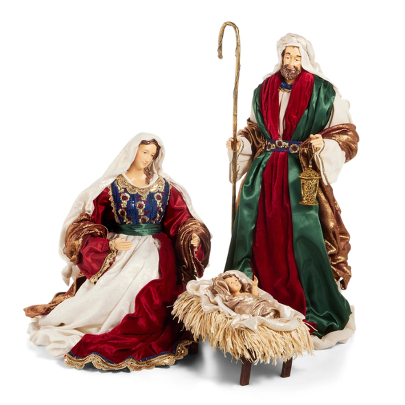 Raz 29" Jewel Tone Holy Family Christmas Decoration 4610651 