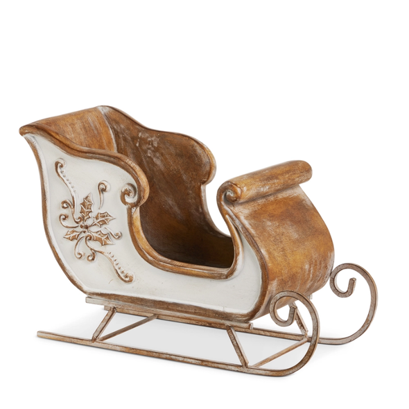 Raz 14" Whitewash Sleigh Christmas Decoration 4612183 -2