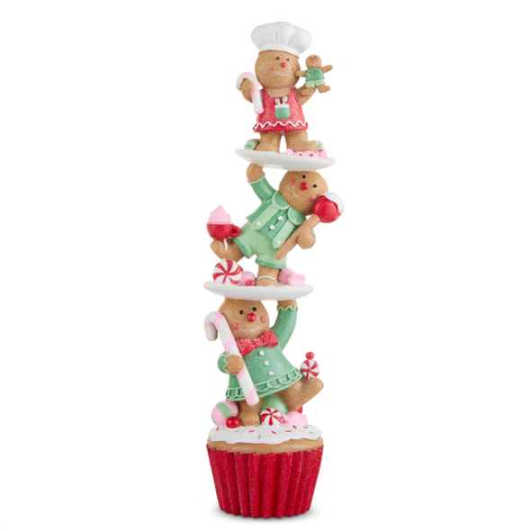 Raz 15.75" Gingerbread Man Topiary Christmas Decoration 4612285