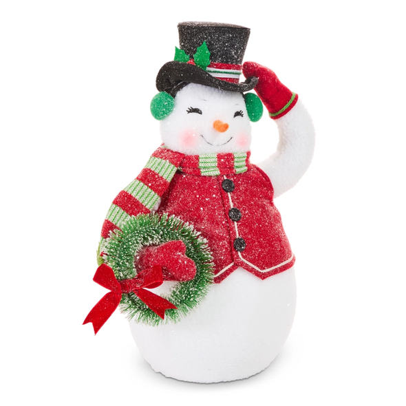 Raz 17.5" The Great Snowman Adventure Snowman Christmas Decoration 4616452