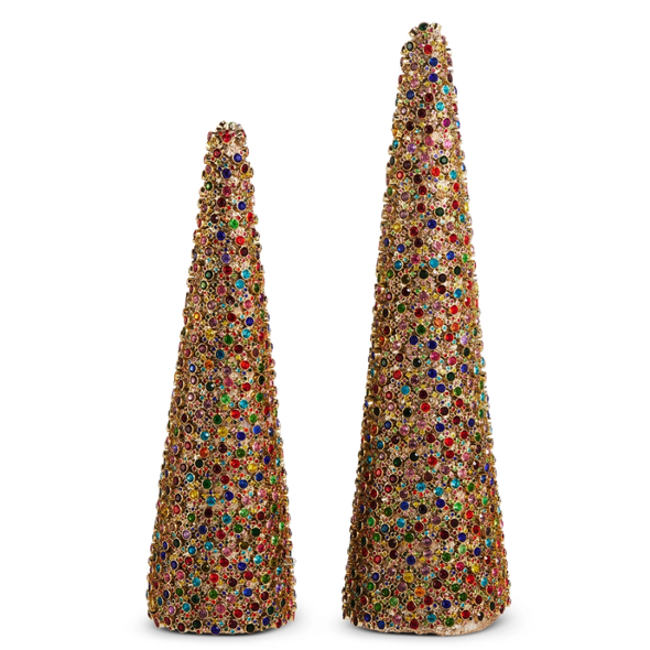 Raz 15.5" Multicolor Jewel Cones Christmas Decoration 4617637 -2