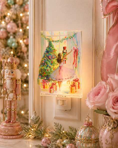 Raz 6" Twirl of the Season Ballet Layered Christmas Night Light 4619123-2