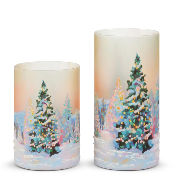 Raz 8" Pastel Forest Decorative Christmas Containers 4624763