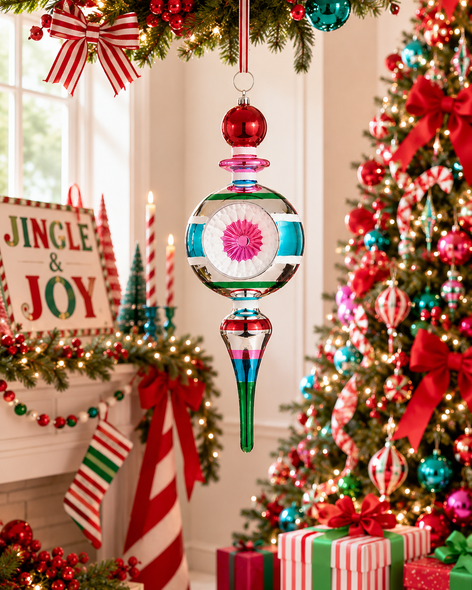 Raz 17.5" Vintage Oversized Reflector Christmas Ornament 4632787 - 2