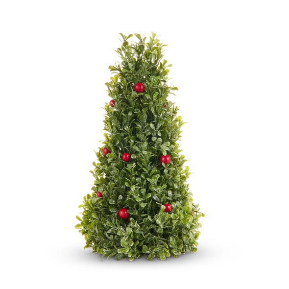 Raz 12" or 18" Iced Cedar and Berry Real Touch Christmas Tree  -2