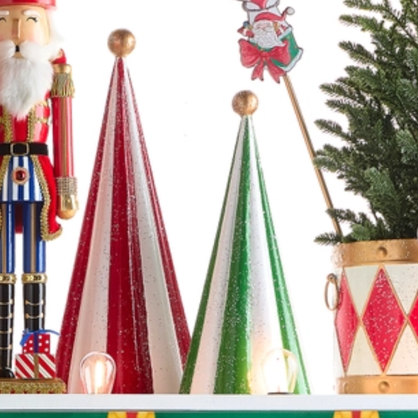 Raz Set of 2 20" Striped Trees Christmas Decoration 4650828