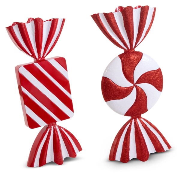 Raz Square or Round Peppermint Candy Christmas Decoration 