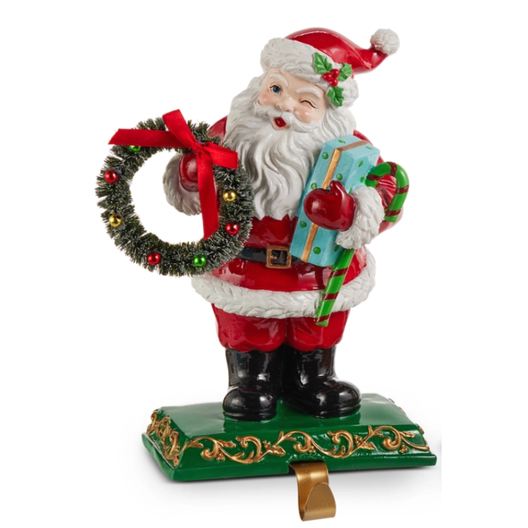 Raz 11" Santa and Deer Christmas Stocking Holder 4657606 -2
