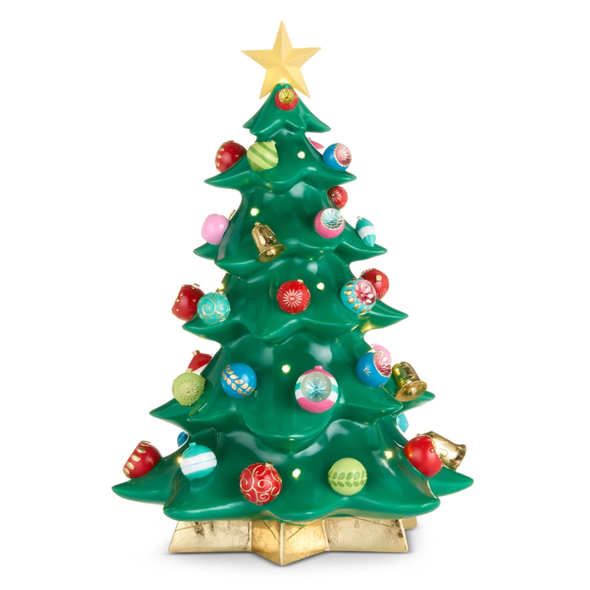 Raz 18.5" Lighted Tree with Ornaments Christmas Decoration 4657612 -2