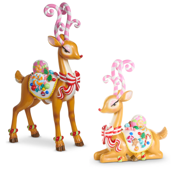 Raz Sassy Jingle Standing or Sitting Deer Christmas Decoration -2