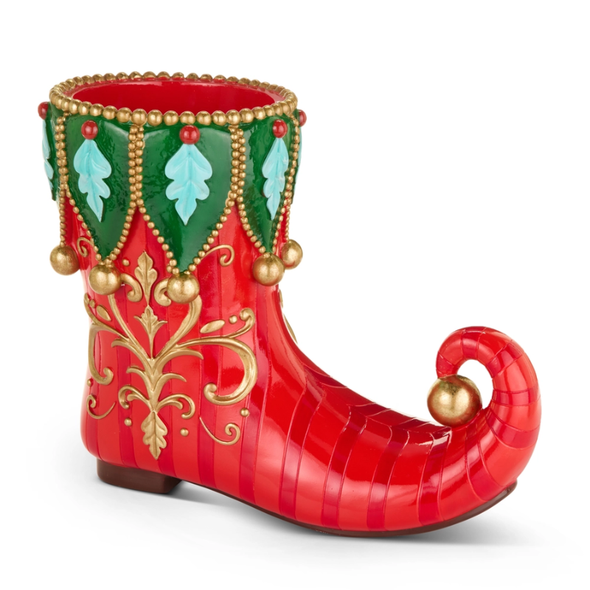 Raz 17" Elf Shoe Planter Christmas Decoration 4657672