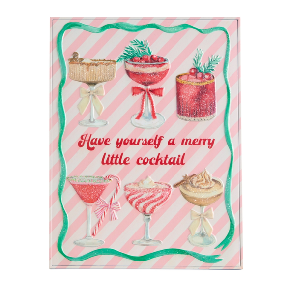 Raz 20" Cocktail Menu Wall Art Christmas Decoration 4659193