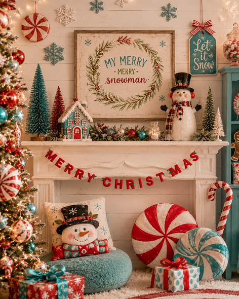 Raz 4' Merry Christmas Felt Christmas Garland G4606766-2