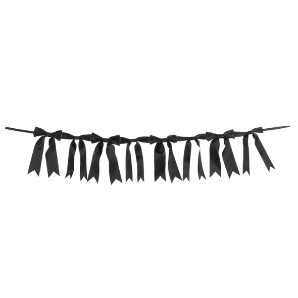 Raz 4' Black Bow Christmas Tree Garland G4627874