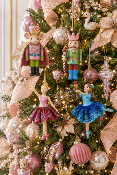 Raz 5.5" Set of 4 Nutcracker Suite Character Christmas Ornament 4607028