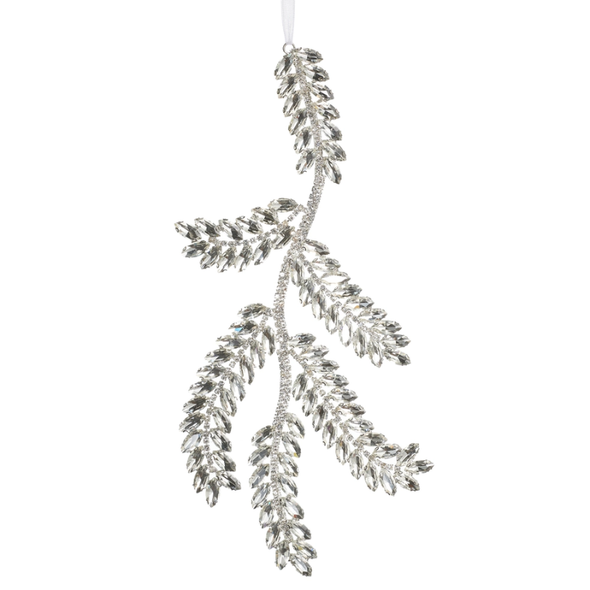 Raz 10" Clear Jewel Pine Branch Christmas Ornament 4613616
