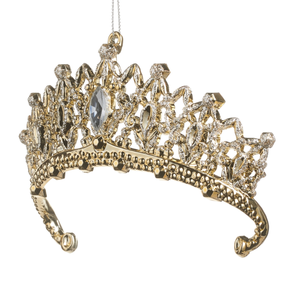 Raz 5.25" Gold Tiara Christmas Ornament 4619218
