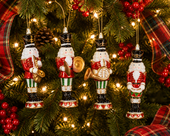 Raz 3.75" Box of Nutcracker Glass Christmas Ornaments 4625128-2