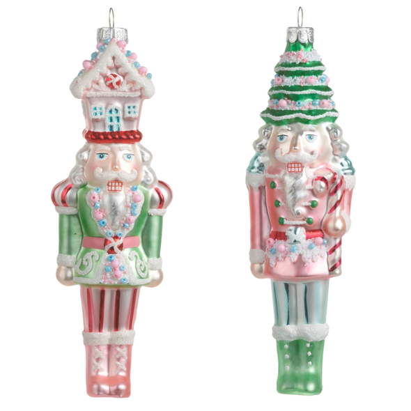 Raz 6.75" Pastel Nutcracker Glass Christmas Ornament 4652863