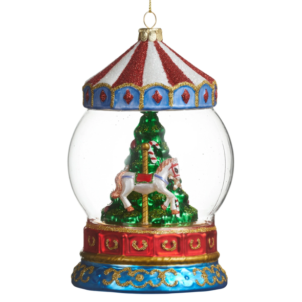 Raz 5.5" Ringmasters Tannenbaum Glass Christmas Ornament 4652906