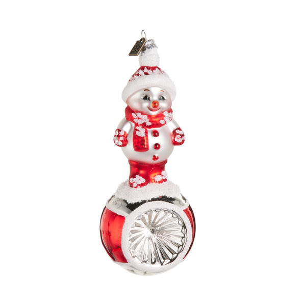 Raz Eric Cortina 6.75" Snow Baby Reflector Glass Christmas Ornament 4653183