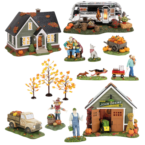 Department 56 Fall Village Plus Accessories Bundle