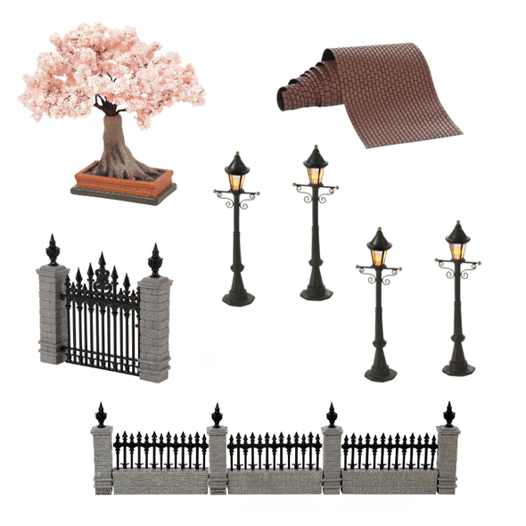 Department 56 Mary Poppins Village Accessories Bundle Set