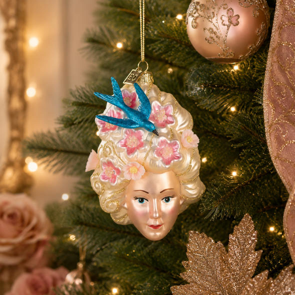 Raz Eric Cortina 4.5" Antoinette Glass Christmas Ornament 4653216-2